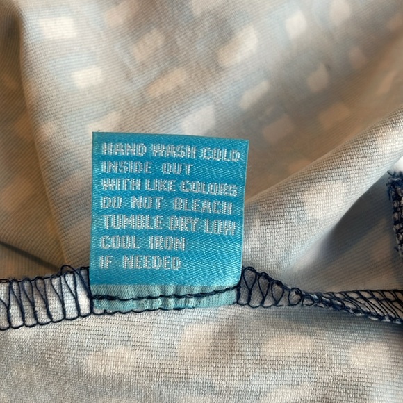 J. McLaughlin navy blue, blue, and white tunic top. 3/4 sleeves. Size XS. - Picture 6 of 6